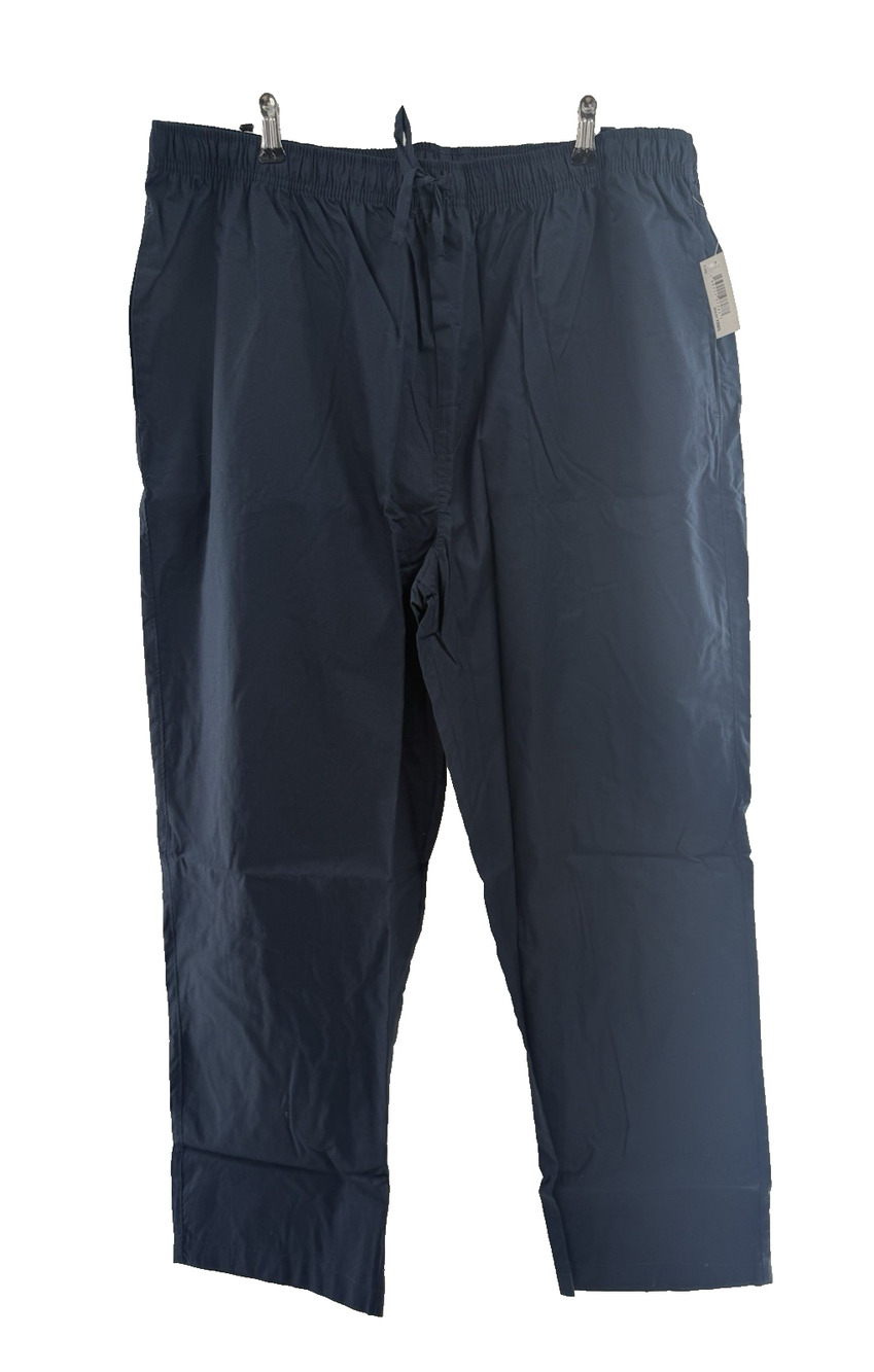 Amazon Essentials Men's XL Straight Fit Woven Pajama Pants, Dark Blue NWT *READ